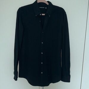 Abercrombie and Fitch black long sleeve button up size medium tall